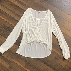 Tobi open deep V top white